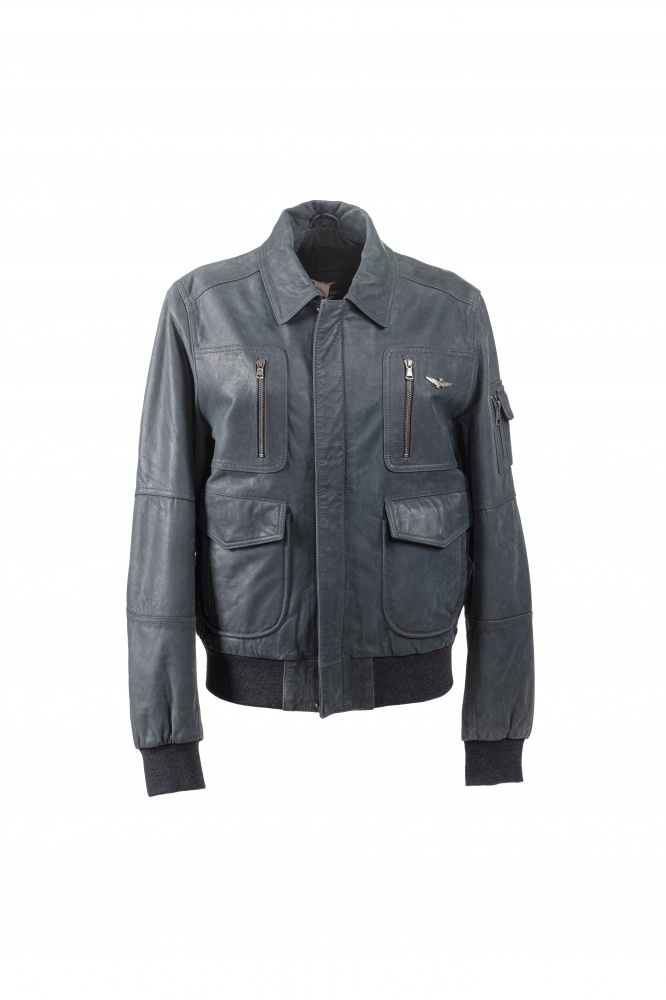 картинка Куртка мужская кожаная Aeronautica Militare от магазина Одежда+